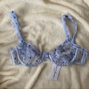 For love and lemons lace blue bralette